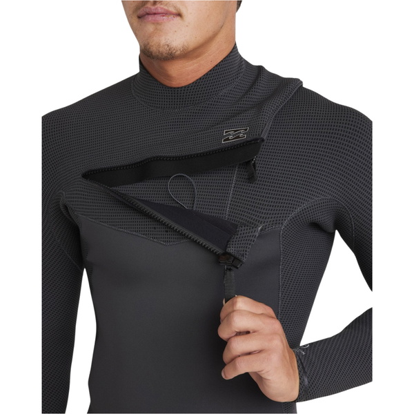 2025 Billabong Mens Revolution Natural 4/3mm Chest Zip Wetsuit 24AW191505 - Graphite